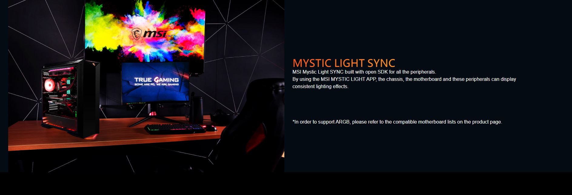 Vỏ Case MSI MPG GUNGNIR 100 RGB Tempered Glasses (Mid Tower/Màu Đen/Led RGB) Mystic Light